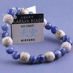 Zorbitz Karmalogy Lucky Karma Bead Bracelet Unisex Stretch Nirvana Blue Sodalite